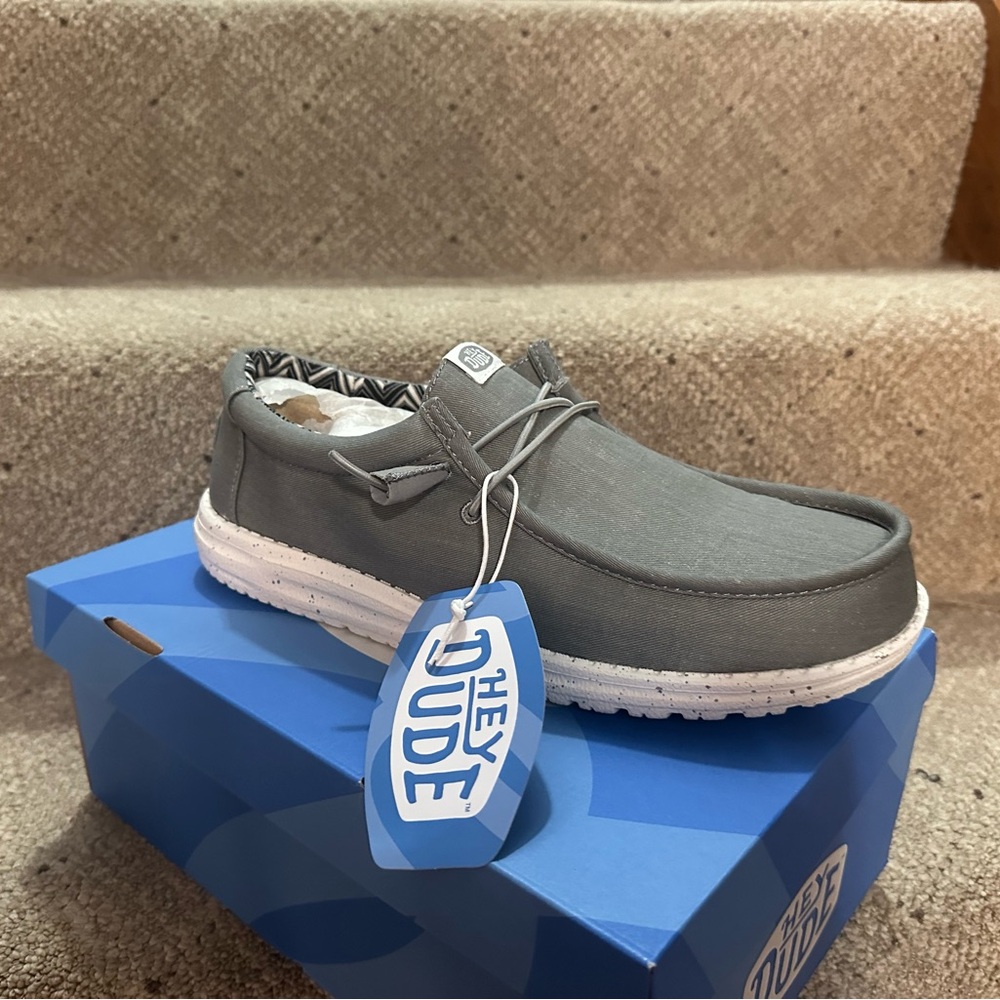 Hey Dude Men's Gray Slip-On Loafers